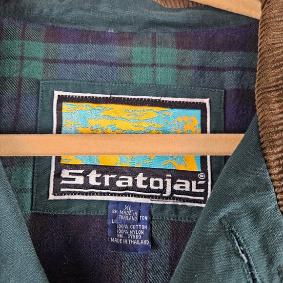 Barn Coat Cotton Green Vintage Stratojal Jacket - Picture 3 of 7